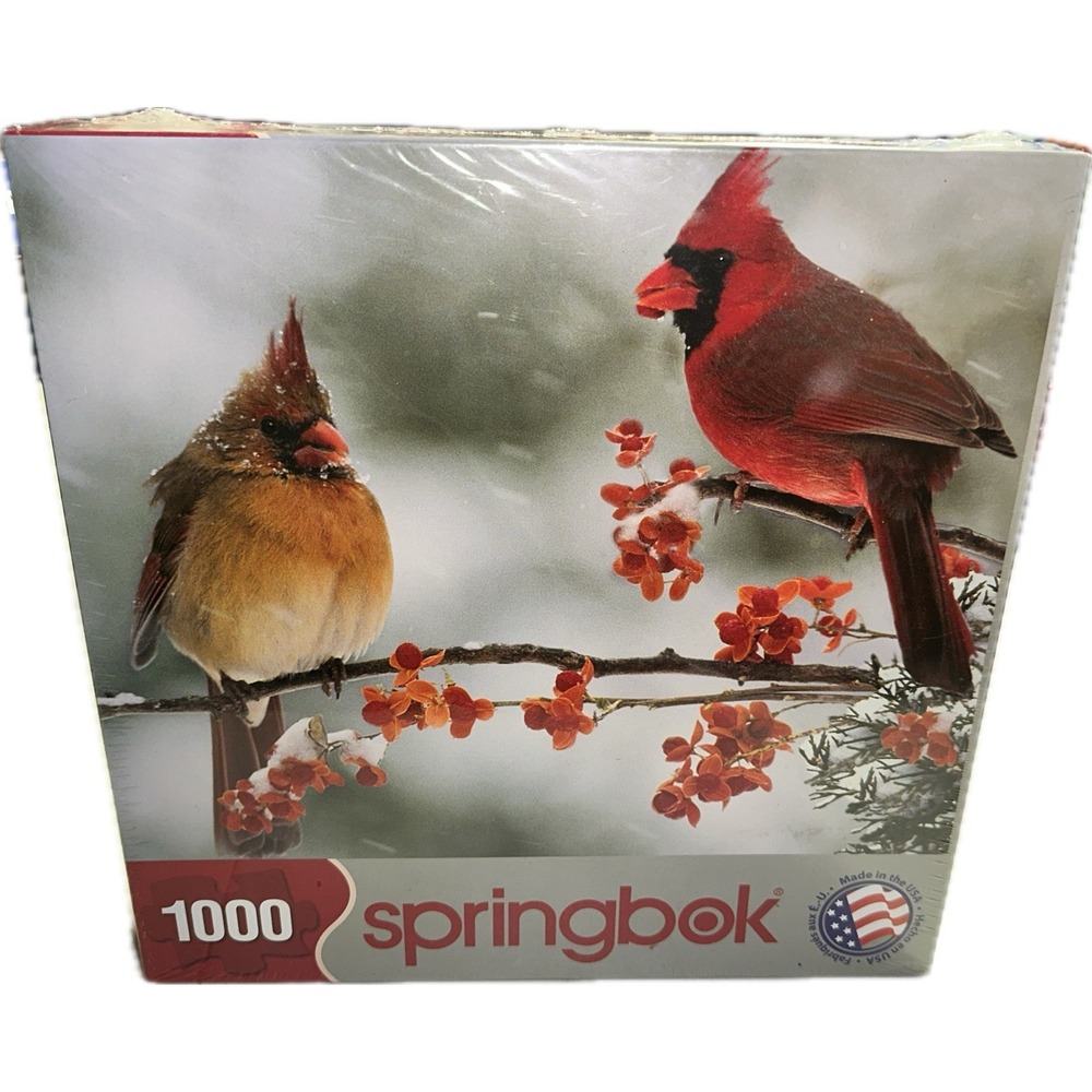 Springbok Puzzle 1000 Pcs‎ Cardinal Couple  24" x 30" Sealed New